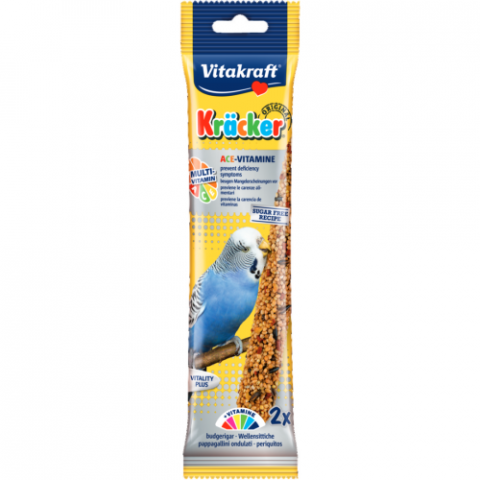 Hrana pasari si rozatoare - Batoane pentru perusi Vitakraft Kracker Ace-Vitamine 60 g