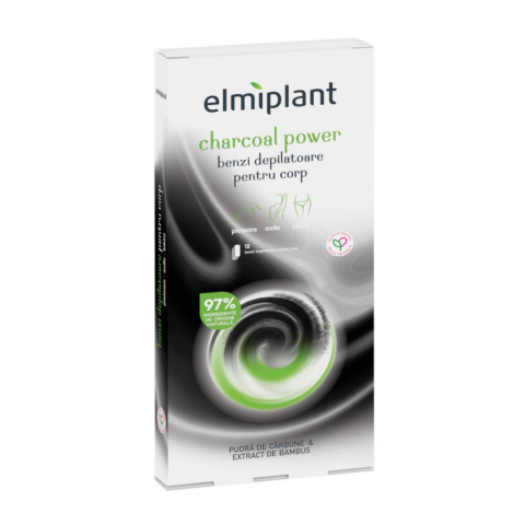 Ingrijire Personala & Cosmetice - Benzi depilatoare Elmiplant Charcoal Power pentru corp, 12 buc