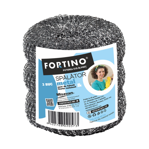 Casa, Gradina & Bricolaj - Burete metal spiralat pentru vase Fortino, 3 buc