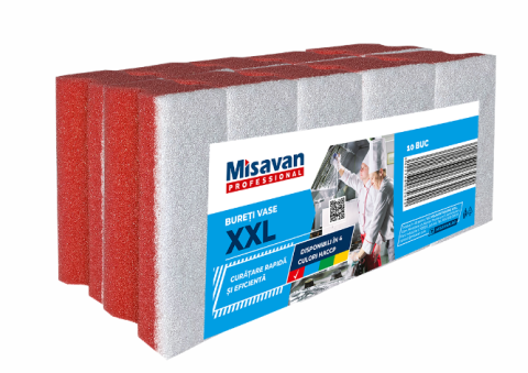 Uz Casnic - Burete vase XXL Misavan professional, rosu, 10 buc/set