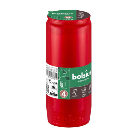 Casa, Gradina & Bricolaj - Candela Rezerva Bolsius RC4/Nr.5, Rosu, timp de ardere 75 ore
