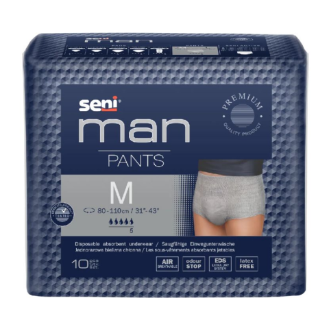 Produse incontinenta - Chilot absorbant barbati Seni Man Pants, Medium, 10 buc