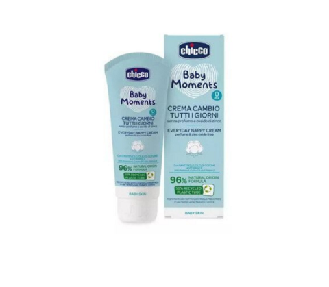 Creme si lotiuni de corp copii - Crema de protectie impotriva iritatiilor de scutec Baby Moments, + 0 luni, 100 ml, Chicco