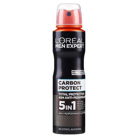 Ingrijire Personala & Cosmetice - Deodorant antiperspirant 48h L'Oreal Men Expert Carbon Protect 5 in 1, 250 ml