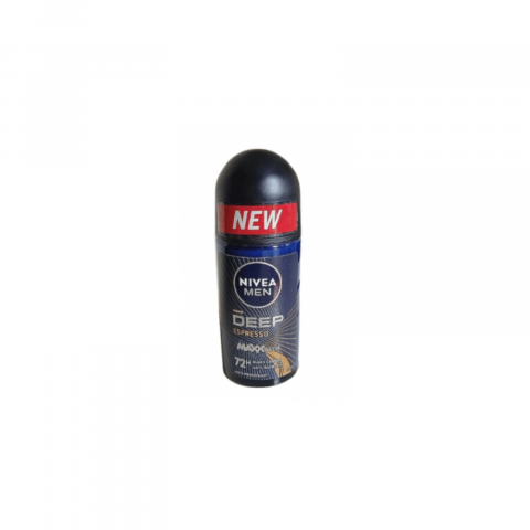 Deodorante si Antiperspirante - Deodorant antiperspirant Nivea Deep Black Carbon Espresso Roll-On, 50 ml