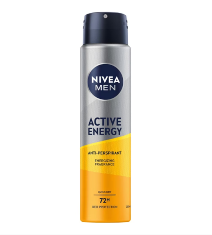 Ingrijire Personala & Cosmetice - Deodorant antiperspirant Nivea Men, Active Energy, 72H, 250 ml