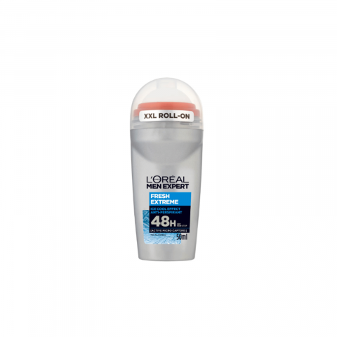 Deodorante si Antiperspirante - Deodorant antiperspirant roll-on 48h L'oreal Men Fresh Extreme 50 ml