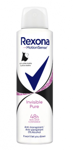 Deodorante si Antiperspirante - Deodorant antiperspirant spray Rexona Invisible Pure, 150 ml