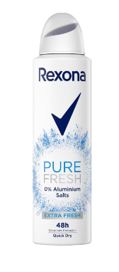 Deodorante si Antiperspirante - Deodorantul spray Rexona 48h Pure Fresh, 0% saruri de aluminiu, 150 ml
