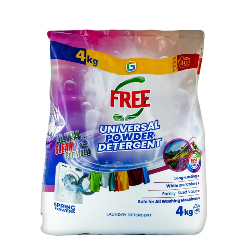 Casa, Gradina & Bricolaj - Detergent automat, Free, Universal Spring Flowers, 4 kg, 40 spalari