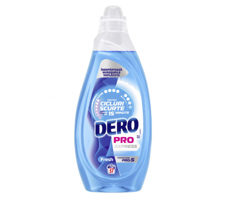 Detergenti Pudra - Detergent automat lichid, Dero pro express, fresh, 37 spalari, 1.48L