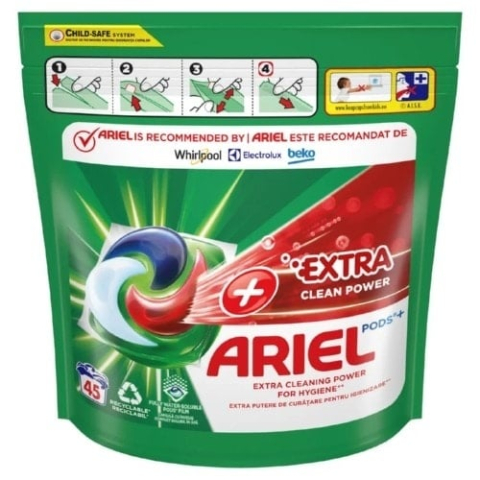 Casa, Gradina & Bricolaj - Detergent capsule Ariel Pods + Extra Clean Power 45 buc 1156.5 g