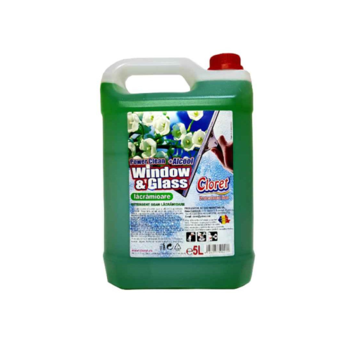 Casa, Gradina & Bricolaj - Detergent Cloret pentru geam Profesional, Lacramioare, 5 L