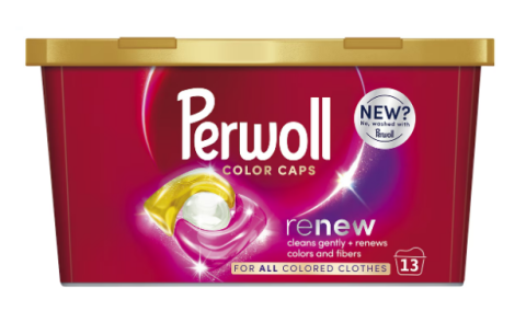 Detergenti de Rufe - Detergent de rufe capsule Perwoll Renew Color, 13 spalari