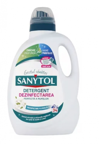 Casa, Gradina & Bricolaj - Detergent de rufe dezinfectant Sanytol Prospetime Florala, 1.70 l, 34 spalari