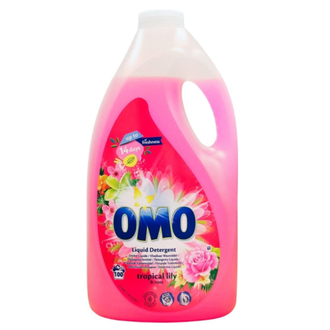Detergenti Lichizi - Detergent de Rufe Lichid OMO Tropical Lily 5L - 100 spalari, 5 L