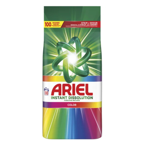Casa, Gradina & Bricolaj - Detergent de rufe pudra Ariel Color automat, 6.5 kg, 100 spalari
