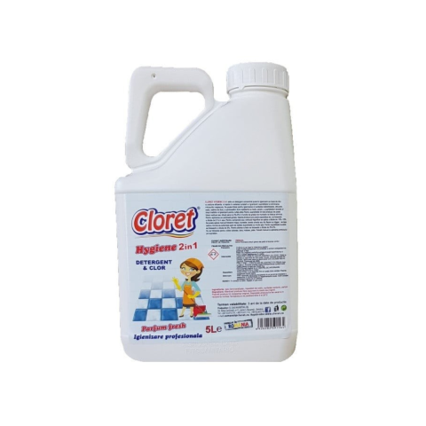 Curatenie & Intretinere - Detergent igienizant Cloret Hygiene pentru suprafete pe baza de clor, 5 l