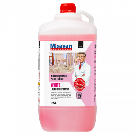 HORECA - Detergent lichid rufe albe Dr. Stephan White Laundry Enzimatic, 5l Misavan