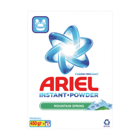 Casa, Gradina & Bricolaj - Detergent manual pudra Ariel, Mountain Spring, 450 g, 4 spalari
