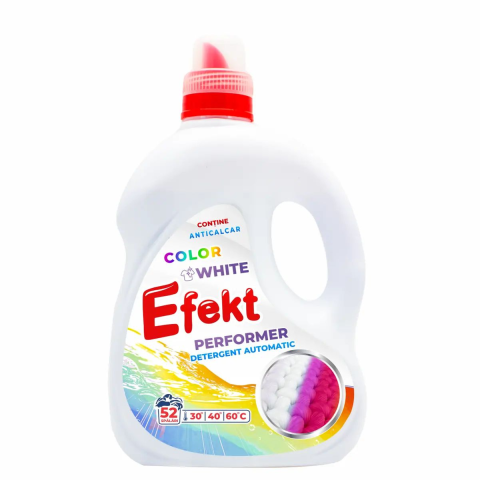 Casa, Gradina & Bricolaj - Detergent de rufe Efekt Performer White&Color, 52 de spalari, 1.82 L