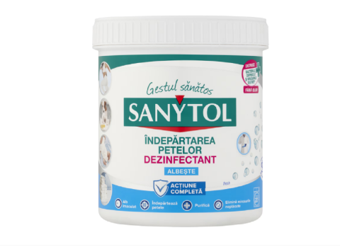 Casa, Gradina & Bricolaj - Dezinfectat pudra pentru indepartarea petelor Sanytol, haine albe, 450g