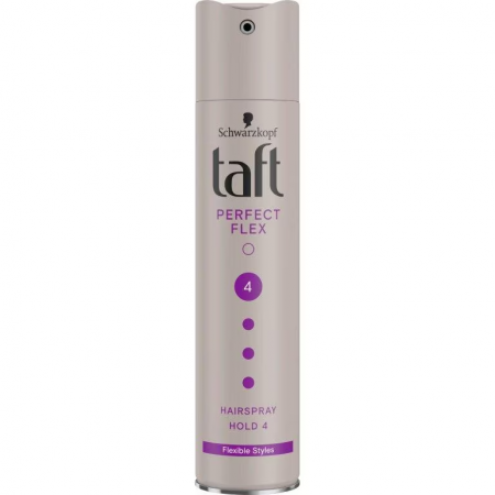 Fixativ si spuma de par - Fixativ Taft Perfect Flex, nivel fixare 4, formula vegana, 250 ml