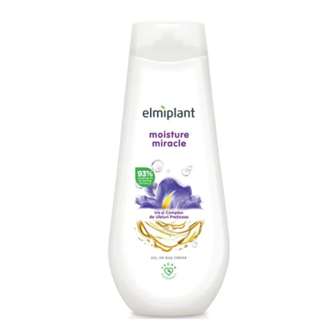 Ingrijire Personala & Cosmetice - Gel de dus crema Elmiplant Moisture Miracle, Iris si Uleiuri Pretioase, 750 ml