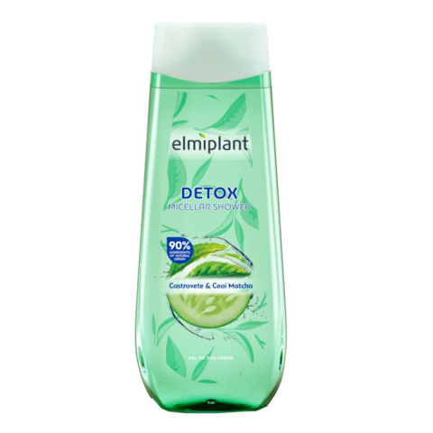 Ingrijire Personala & Cosmetice - Gel de dus Elmiplant Detox cu Castravete & Ceai Matcha, 400 ml