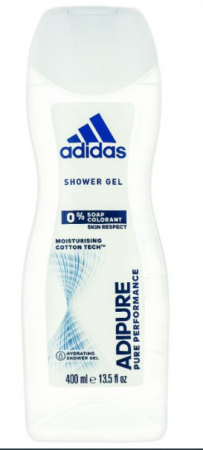 Produse de Baie - Gel de dus hidratant adidas adipure cu 0% sapun si colorant, Femei, 400 ml