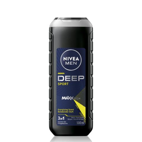 Ingrijire Personala & Cosmetice - Gel de dus Nivea MEN Deep Sport 3 in 1, 500 ml