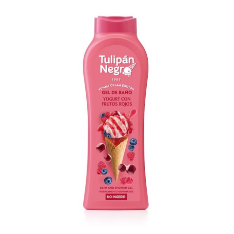 Ingrijire Personala & Cosmetice - Gel de dus Tulipan Negro Yogurt Frutos Rojos, 650 ml