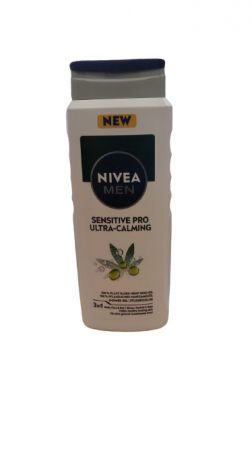 Ingrijire Personala & Cosmetice - Gel dus barbati Sensitive Pro, Nivea, Extract canepa, 500 ml