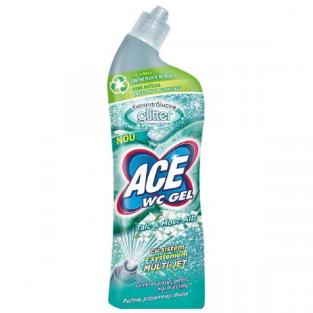 Curatenie & Intretinere - Gel igienizant toaleta Ace, Glitter talc&mosc alb, 700 ml