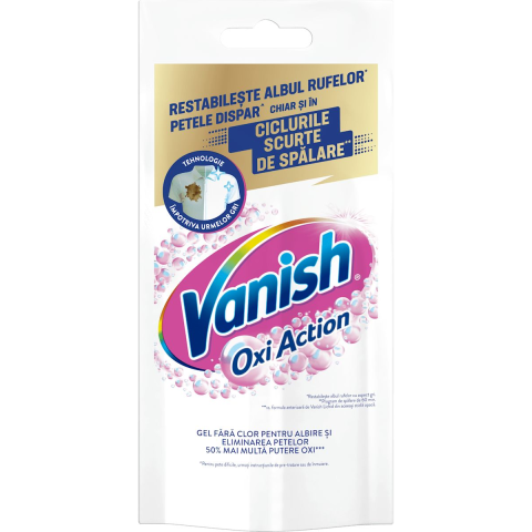 Casa, Gradina & Bricolaj - Gel pentru indepartarea petelor Vanish Oxi Action, Haine Albe, 100 ml