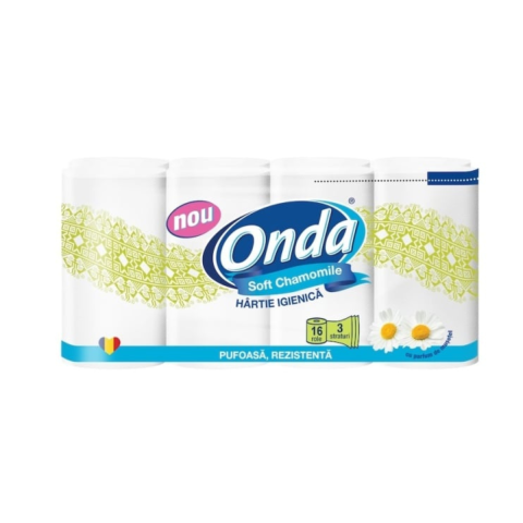 Casa, Gradina & Bricolaj - Hartie igienica Onda musetel 16 role, 3 straturi, 130 foi