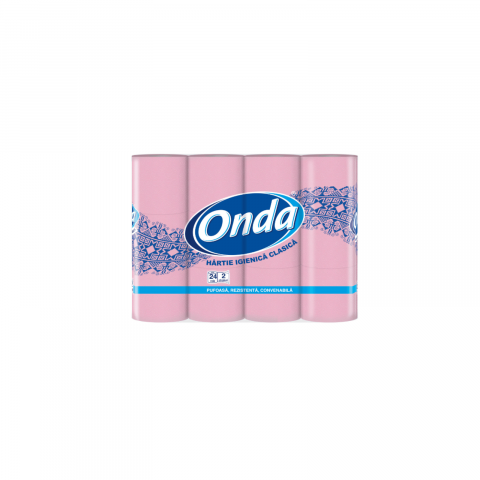 Casa, Gradina & Bricolaj - Hartie Igienica, Onda Roz, 24 role, 2 straturi