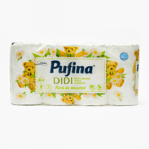 Uz Casnic - Hartie igienica Pufina Didi musetel, 8 role