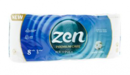 Casa, Gradina & Bricolaj - Hartie igienica Zen Premium Care Relaxing White 3 straturi 8 role