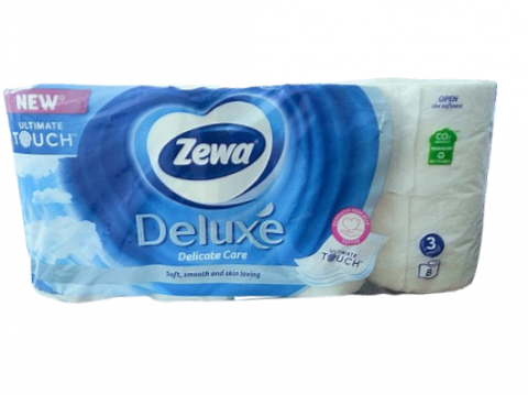 Curatenie & Intretinere - Hartie igienica Zewa Deluxe Delicate Care, 3 straturi, 8 role