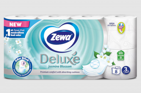 Hartie Igienica - Hartie igienica Zewa Deluxe Jasmine Blossom, 3 straturi, 8 role