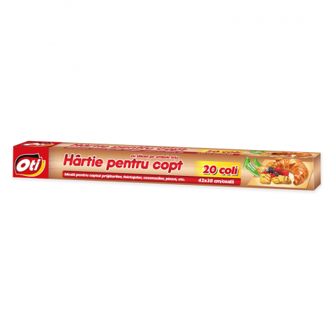 Uz Casnic - Hartie pentru copt, 20 coli, 42x38 cm/coala