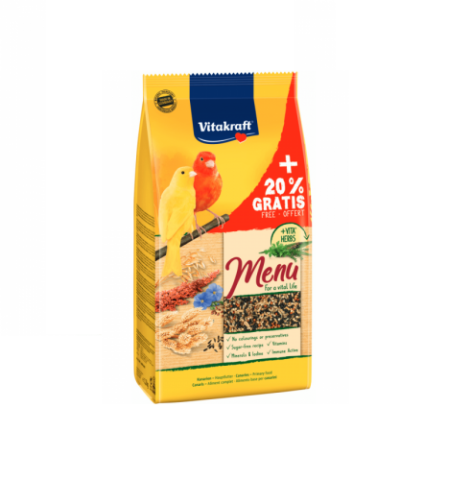 Pet Shop - Hrana pentru canari Vitakraft Premium Menu 1 kg +20% Gratis