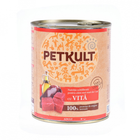 Hrana - Hrana umeda pentru caini Petkult Adult cu vita 800 g