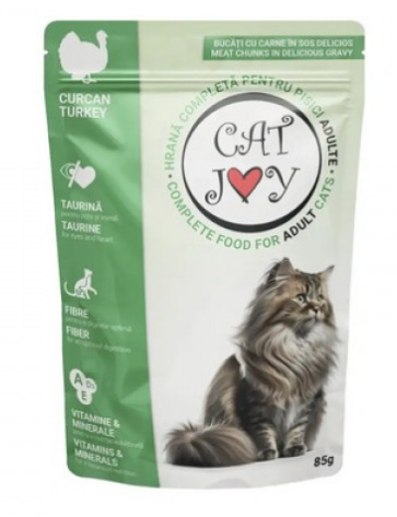 Hrana - Hrana umeda pentru pisici, Cat Joy Curcan Plic, 85 gr
