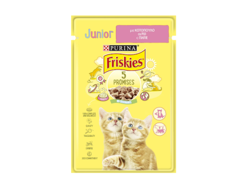 Hrana - Hrana umeda pentru pisici Friskies Junior, Pui in Sos, 85 g