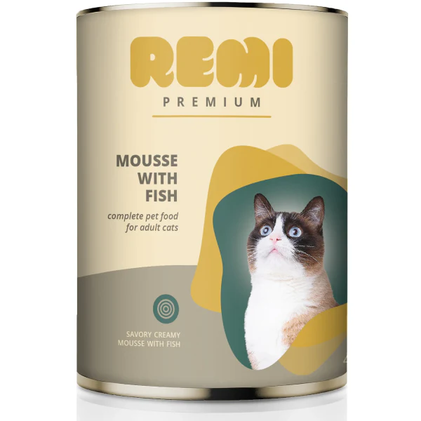 Pet Shop - Hrana umeda pentru pisici Remi Premium Mousse Peste 400 g