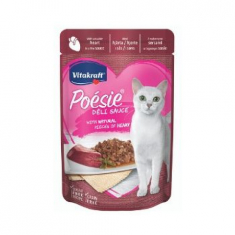 Pet Shop - Hrana umeda pentru pisici Vitakraft Poesie Plic Piept Inima in sos 85 g