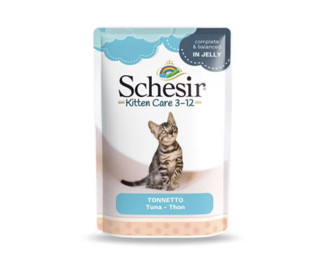 Hrana - Hrana umeda pisici, Schesir Kitten Tuna in Jelly, 85 g