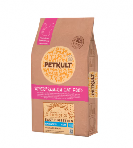 Pet Shop - Hrana uscata pentru pisici Petkult, Probiotics Hair and Skin 37/15, 2 kg
